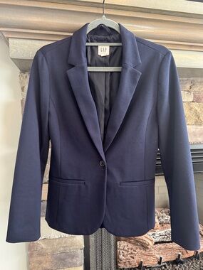 GAP Women's Dark Navy Single-Button Blazer